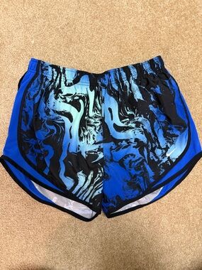 Women’s Blue Marble Nike Running Shorts